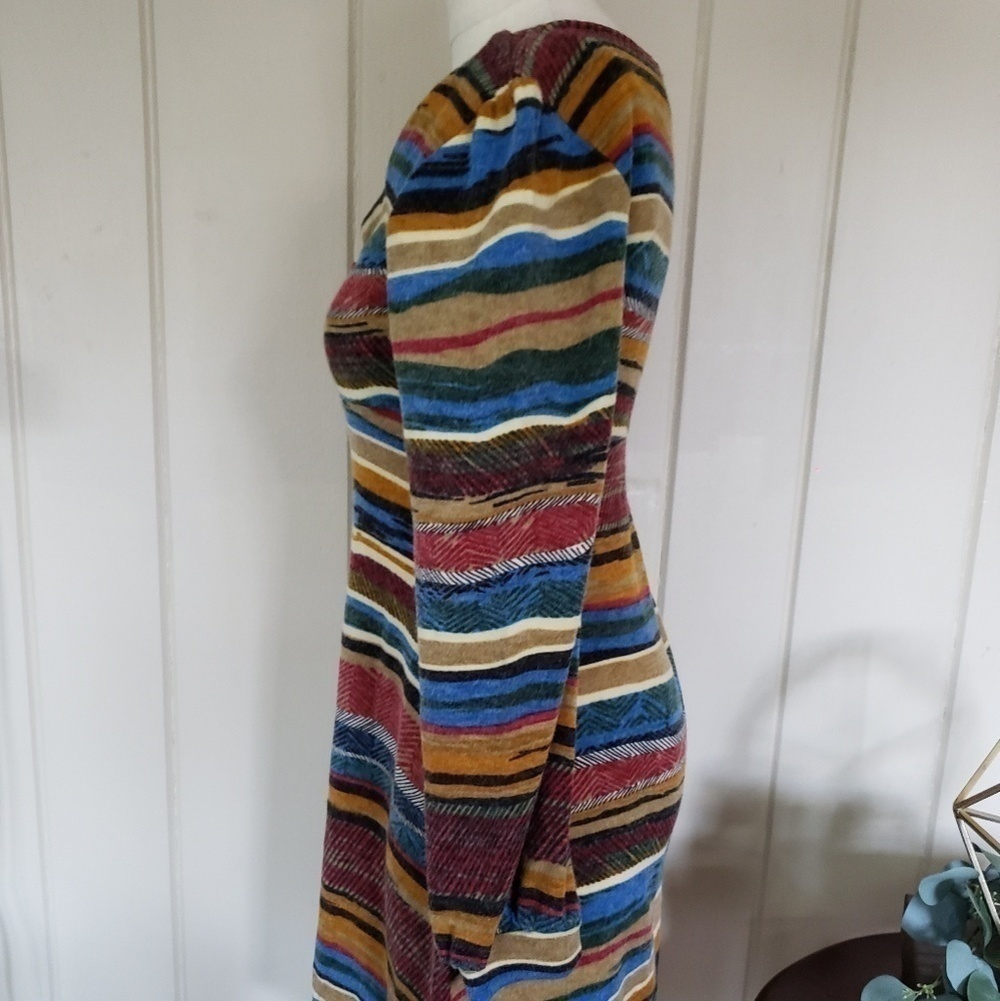 Pants Store Sweater Dress Size Medium Multi Color Long Sleeve Knit Fall Winter — image 6 of 8